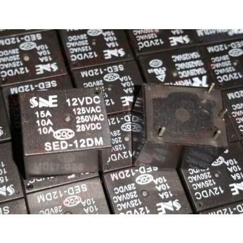 Free shipping lot(10pieces/lot) 100%Original New SED-12DM 4PINS 10A 12VDC Power Relay