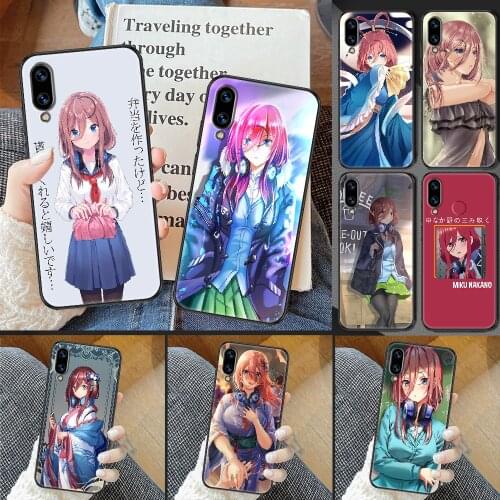 Nakano miku Anime Phone case For Huawei Honor 6 7 8 9 10 10i 20 A C X Lite Pro Play black trend prime tpu bumper painting