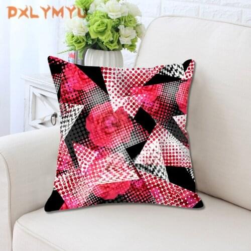 Floral Geometric Velvet Soft Cushion Cover 45x45cm Nordic Decorative Pillow Covers Throw Pillow Case Home Decoration