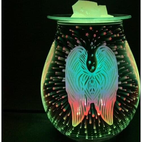 Electric Touch Firework Lamp Wax Melt Incense Burner Aromatherapy Stained Glass Lamp Creative Romantic Atmosphere Bedside Lamp
