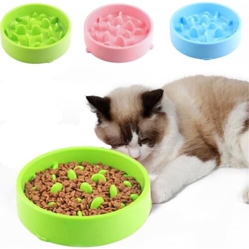 Eat Slow Down Pet Bowl Dog Feeding Food Bowls Puppy Eating Dishes Cat Anti Choke Prevent Obesity Feeder Healthy Tray Plate