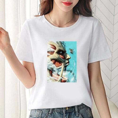Attack on Titan Levi Ackermann New Japanese Anime Womens T Shirt Super Titan Graphic Printed Tops Cotton Summer Casual Tee