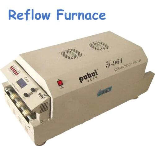 1pc Micro SMT Intelligent Infrared Reflow Welder 220V Reflow Furnace 6 Temperature Zone Channel Reflow Welder T-961
