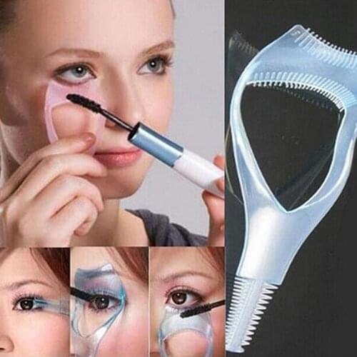 New Eyelash Tools 3 in 1 Makeup Mascara Shield Guard Curler Applicator Comb Guide Card Makeup Tool Beauty Cosmetic Tool