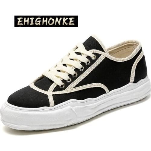 Fashion new seasons vulcanized lace-up mens shoes classic canvas sneakers skateboard casual flat shoes hot sale size 39-44