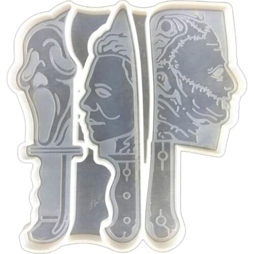 Skeleton Broadsword Knife Epoxy Resin Mold Skull Keychain Pendant Silicone Mould DIY Crafts Decorations Jewelry Mold