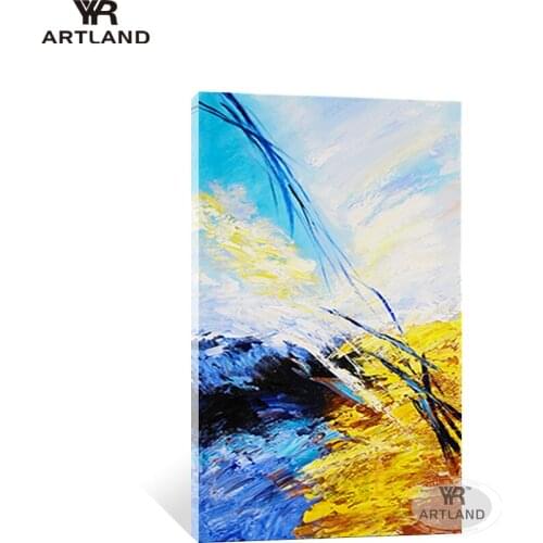 Fashion bright color abstract Handmade oil paintings wall hanging poster for living room Entrance home decoration no framed