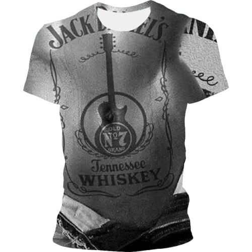 2021 summer music notes 3d T-shirt painted fashion mens couple short-sleeved polyester material