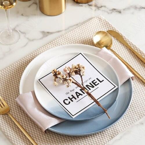 Painted Ceramics Plates Set Dining Table Main Course Western Steak Dish Fruit Salad Plates European Creativity Kitchen Tableware