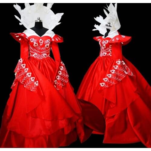 2020 New red victorian Halloween Cosplay dress Colonial Georgian Renaissance Gothic Historical dress D-361