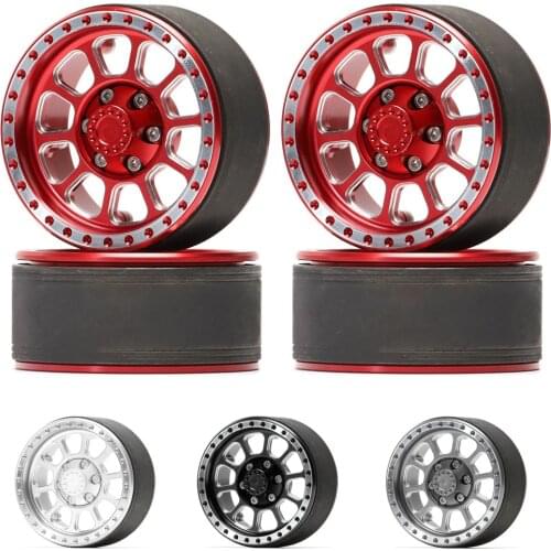 NEW ENRON 1.9" Alloy 55*45*26 Beadlock Wheels Hub Rim Tires for 1/10 RC Car Crawler Axial SCX10 II Traxxas TRX-4 Tamiya CC01 TF2