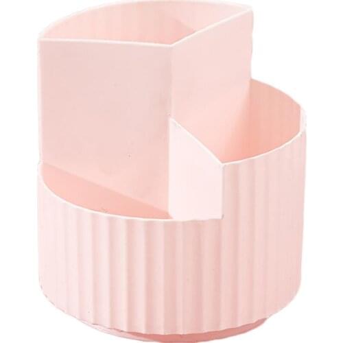 1 Pcs Office Desktop Pen Organizer 360° Rotating Portable Makeup Brush Container Home Table Pencil Holder Cup Organizer Supplies