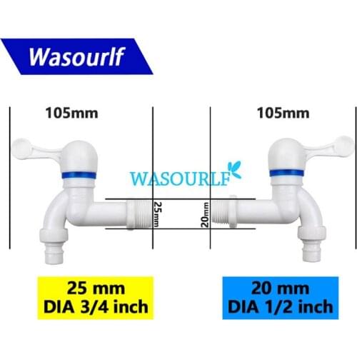 WASOURLF plastic faucet pp mini tap male thread white small Bibcock easy install washing machine wholesale garden
