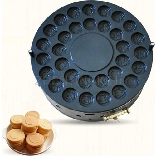 Red Bean Cake Machine Taiwan Wheel Cake Commercial Equipment Non-Stick Layer Gas Type 32 Hole Fancy Cartoon With Snack Recipe