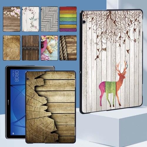 Shockproof Shell Case for Huawei MediaPad T3 10 9.6 Inch Lightweight Wood Series Tablet Hard Shell Cover