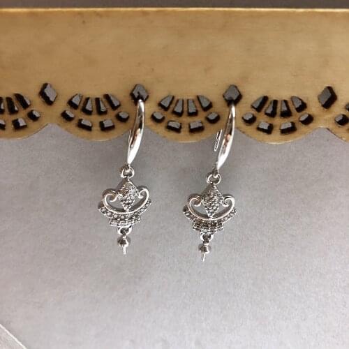 NEW Beautiful Earrings Mountings Fashion Drop Earrings Findings Settings Jewelry Parts Fittings for Pearls Beads Stones Jade