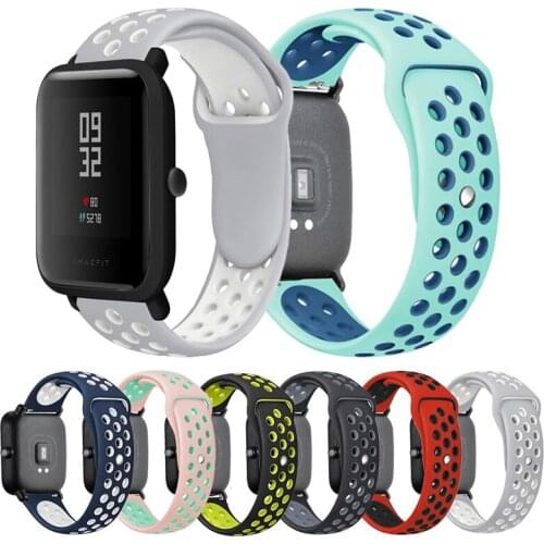 22MM Silicone Straps For Xiaomi Huami Amazfit PACE Stratos 3/2/2S Smart Watch Band Sports Wristband For Amazfit GTR 2E/GTR 47MM