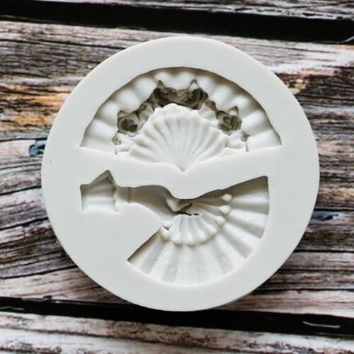Folding Fan Shape China Style Silicone Mold For Fondant Cake Decorating Tools Chocolate Candy Mould
