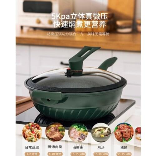 Non-Stick Pan Household Fume-Free Induction Cooker Universal Deepening Medical Stone Frying Pan Low Pressure Pot