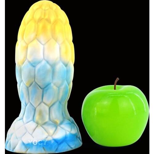 Super Cool Scales Anal Butt Plug Huge Sex Toys For Adult Soft Silicone Suction Buttplug Anal Beads Vaginal Anus Expand Sex Shop