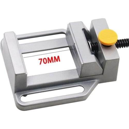Flat-nose vise Max clamping mouth 70mm Aluminum Alloy Flat Vise For Electric Drill Stand Tongs Home Use Flat Tongs Bench Vise