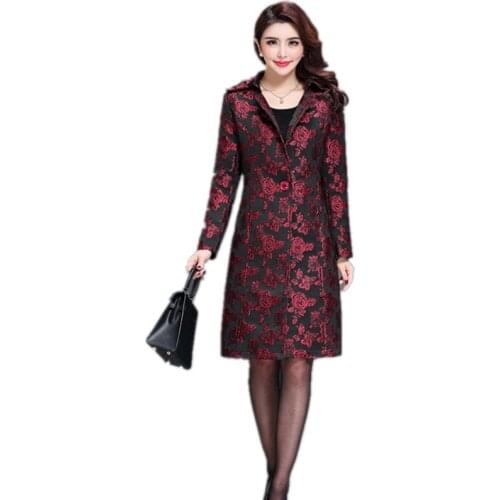 Top women clothing Ladies trench coat Korean style autumn coats Trending Products Women office clothing Quality Assurance 1755