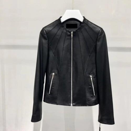 Real sheepskin leather coat women genuine leather jacket 2020 new fashion style spring autumn streetwear overcoat