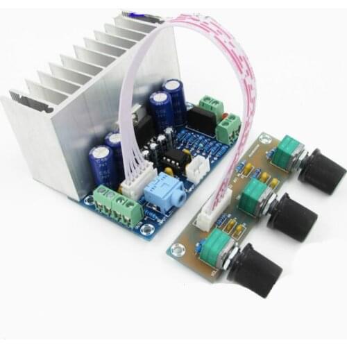 TDA7377 2.1 sound channel 20W*2+30W Bass Hifi power amplifier board with tone board volume adjustment subwoofer Audio amplifier