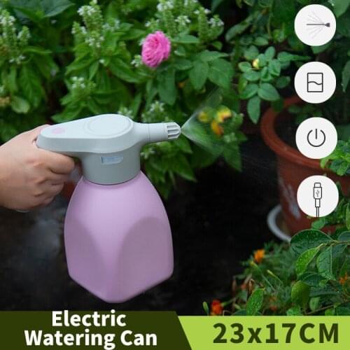 1.5L Electric Watering Can Household Handheld Automatic Plant Watering Bottle Adjustable Rechargeable Garden Sprayer Bottle