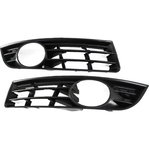 1 Pair 3C0853665A/3C0853666A Car Front Fog Light Grille Replacement for 2006-2011 Passat B6