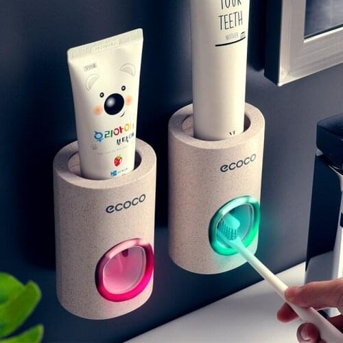 1 piece Squeeze Toothpaste Tool DIY Stick Waterproof Toothbrush Holder Natural Rice Raw Materials Bathroom Decoration