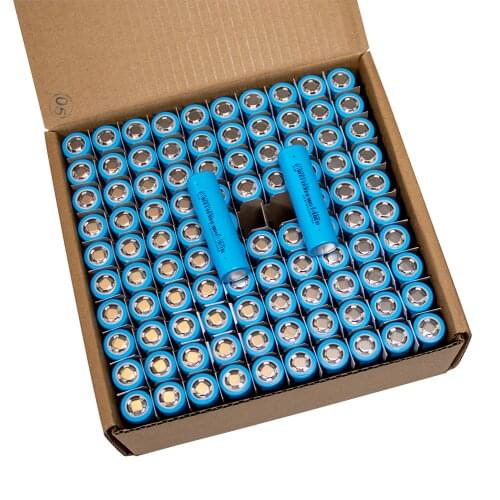 100% New Original Brand ICR18650 18650 3.6V Rechargeable Lithium Battery 2550mAh 100 Pcs 1 Box