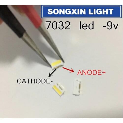 1000pcs Original LUMENS LED 7032 Light Beads Cool white High Power 2W 9V For LED LCD TV Backlight Application Samsung