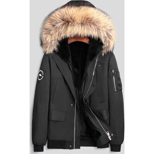 2020 Mens Jacket Korean Men Clothing Winter Jacket Men Parkas Real Fur Coat Rabbit Hair Hooded Ropa Hombre XZ1971 Pph1058