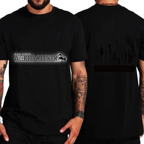 2021 Mens One Piece Luffy Harajuku Funny Cotton T Shirts Unisex Summer Cotton Workout Tshirts Anime Tops