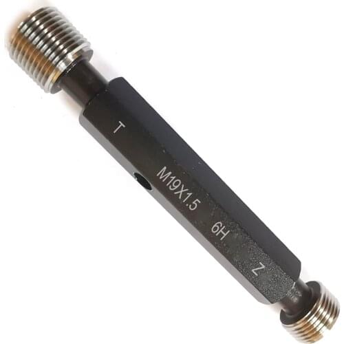 6H Right Hand Thread Plug Gauge M19 M19X1.5 Metric fine Screw thread Gage M19X1 M19X0.75 M19X0.5 Internal thread inspection tool