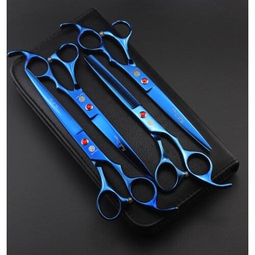 7inch professional dog grooming scissors set dog hair scissors curved grooming pet shears horse cat animal scisors