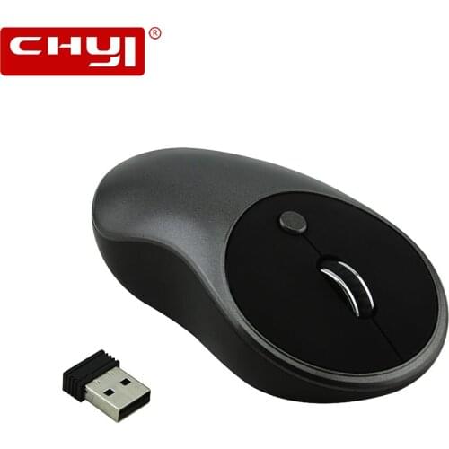 CHYI 2.4GHz Wireless Mouse 1600DPI Adjustable Optical-Electric Ergonomic For Laptop PC