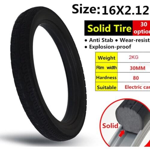 Catazer 16*2.125 Solid Tire for Bicycle and Bike Tire 16x2.125 with Mountain Bike Tires