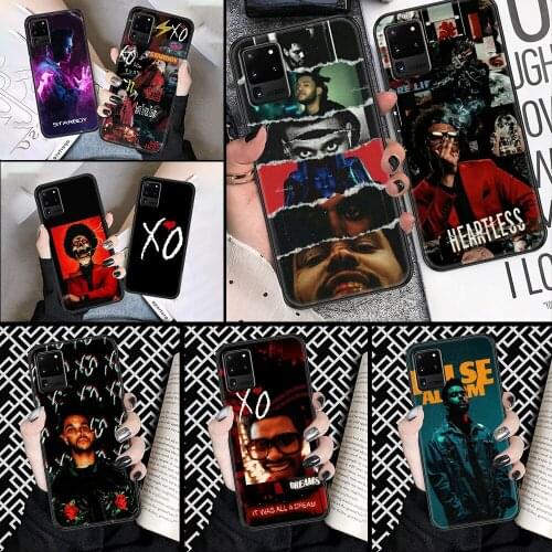Singer The Weeknd Phone case For Samsung Galaxy Note 4 8 9 10 20 S8 S9 S10 S10E S20 Plus UITRA Ultra black soft funda art cover