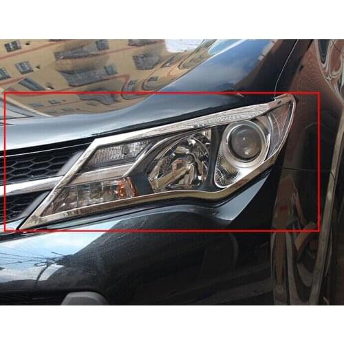 For rav4 2014 2015 accessories ABS chrome headlights cover for toyota rav4 2014 2015 car-styling For toyota rav 4 accessory new