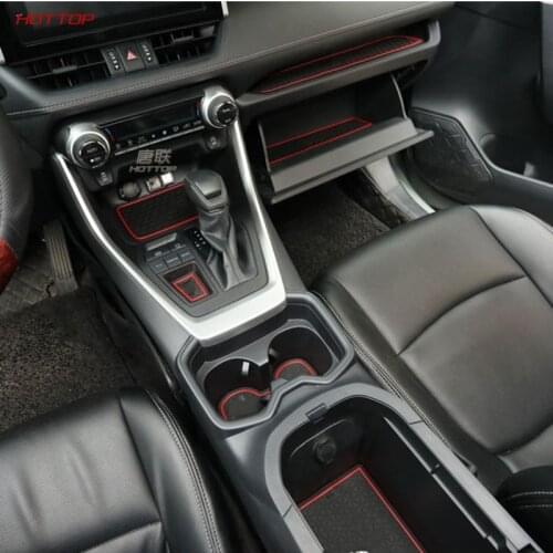 For Toyota RAV4 2020 Door Slot Mat Interior Storage Box Mat Water Coaster Decoration car Accessories 14pcs