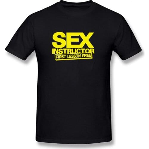 Sex Instructor Funny Creative Mens Men T Shirt Design Short Sleeve O Neck Cotton Casual T-shirt Top Tee Oversize