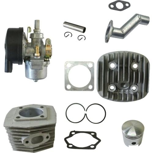 Cylinder Head&2xPiston Ring&Carburetor Fits 66/80cc 2 Stroke Engine Motorized Bicycle