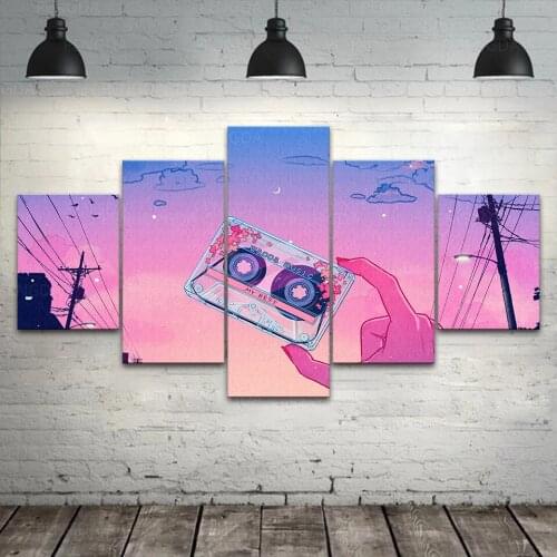 HD Prints Audio Tape Canvas Painting Wall Art Cyberpunk Game machine Poster Home Decor For Bedroom Modular Pictures Framework