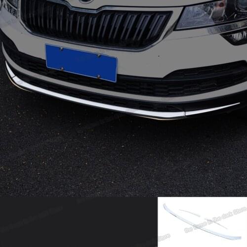 Lsrtw2017 for Skoda Karoq Car Front Bumper Grill Strip Trims Interior Accessories Chrome 2016 2017 2018 2019 2020