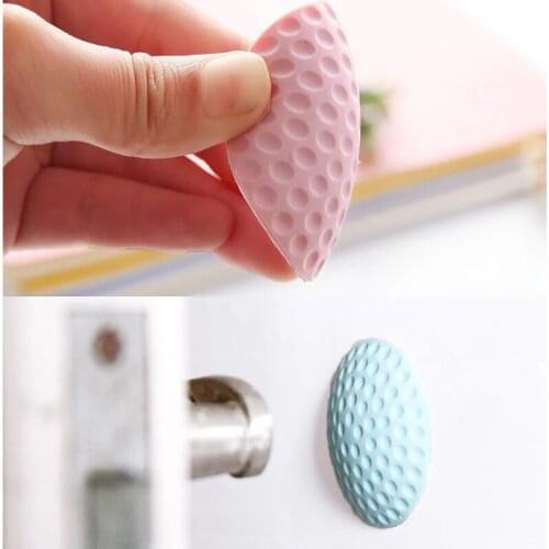 Soft Rubber Pad To Protect The Wall Self Adhesive Door Stopper Golf Modelling Door Fender Stickers(White/Blue/Pink/Purple)