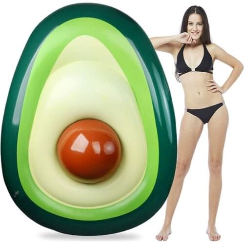 Inflatable Avocado Floating Row PVC Water Inflatable Toy Floating Ring Floating Bed Water Games Pool Toys Pool Lounge Float