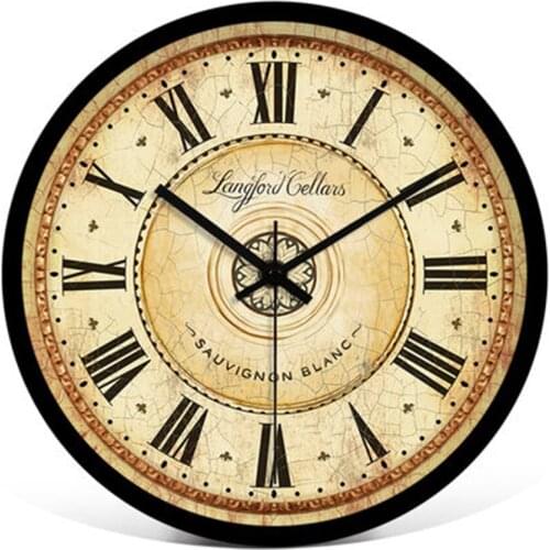Retro Wall Clock Vintage Large Digital Wall Watches Home Decor Kitchen Large Clock Modern Design Electronic Silent Nordic Design