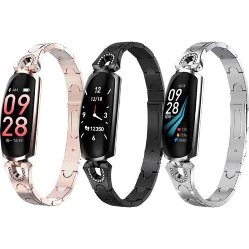 New Fashion Smart Bracelet Heart Rate Monitor Fitness Tracker Waterproof Alarm Smart Watch for Women AK16 Smart Sport Wristband